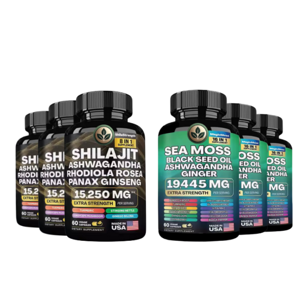 Sea Moss & Shilajit-Ultimate Pack (6 frascos)